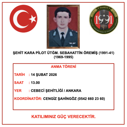 Şht.Kr.Plt.Ütğm. Sebahattin ÖREMİŞ Anma Faaliyeti (2026)