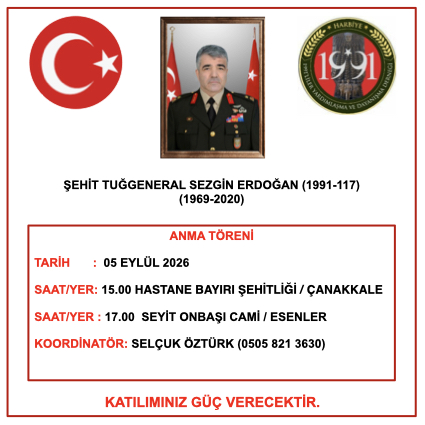 Şht.Tuğg. Sezgin ERDOĞAN Anma Töreni