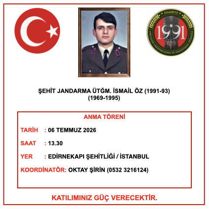 Şht.J.Ütğm. İsmail ÖZ