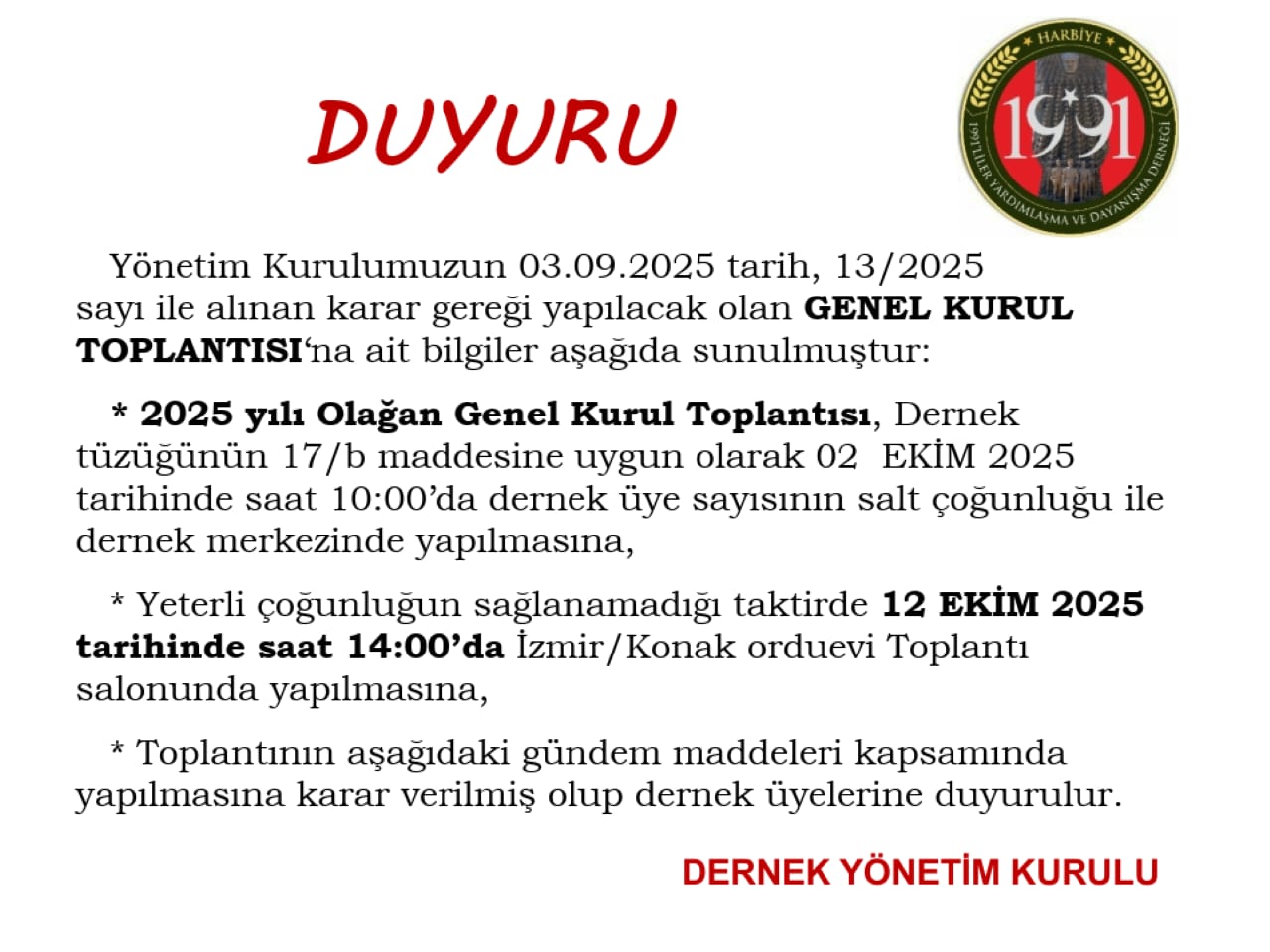 Beşinci Genel Kurul Toplantısı