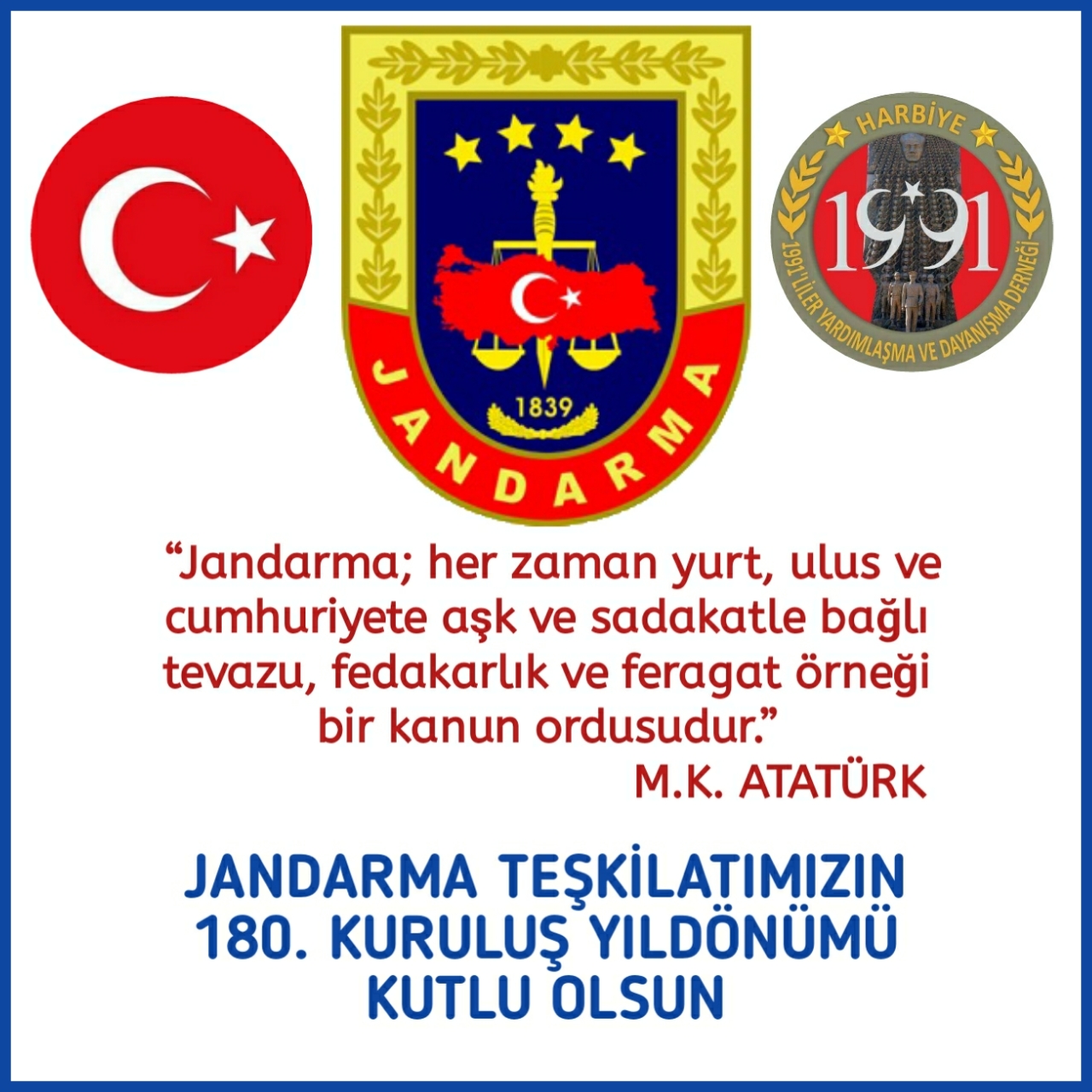 129- Jandarma Teşkilatının 180. Kuruluş Yıldönümü (13.06.2019)